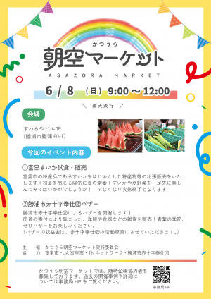 2025年6月8日のかつうら朝空マーケット開催概要