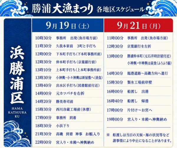 浜勝浦区スケジュール