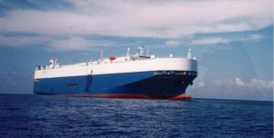 大野さんが船長を務めた自動車運搬船「ユーロスピリット号」